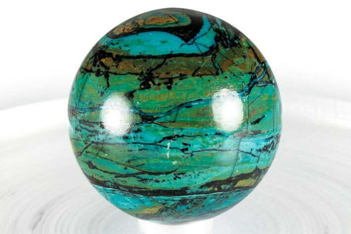 Atacama Blue Opal (Chrysocolla & Opal) Sphere - Chile #352164